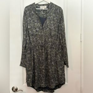 Cloth & Stone Nina Camo Mini Shirtdress